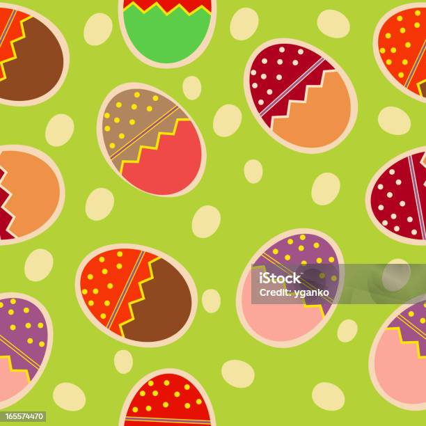 Vettore Di Pasqua Seamless Pattern Con Sfondo Di Uova - Immagini vettoriali stock e altre immagini di Album di ritagli