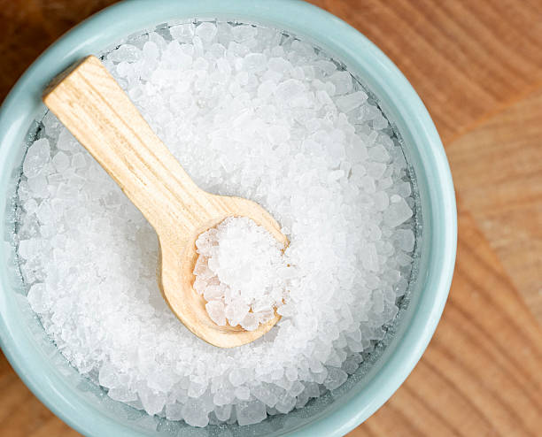 bodega macro sal - salt ingredient rough food fotografías e imágenes de stock