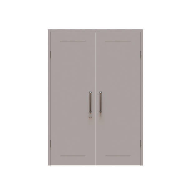 istock Double Swing Wood Door 3D Render Illustration Element 04 1655792001