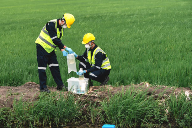 istock Take samples of water contaminated with environmental toxic waste or suspected sources of pollution. 1655803906