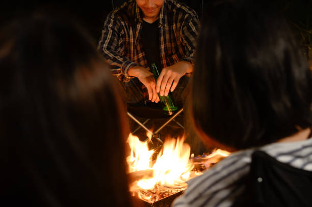 istock Camping Outdoor Party at night 1655807861