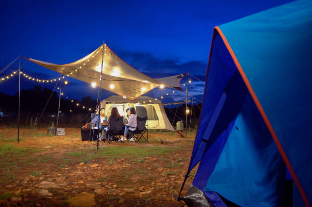 istock Camping Outdoor Party at night 1655808357