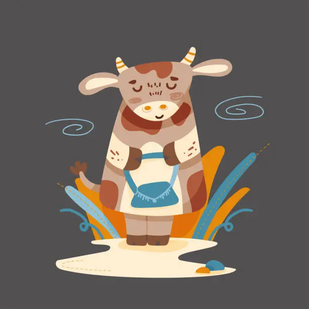 Vector illustration of Cow