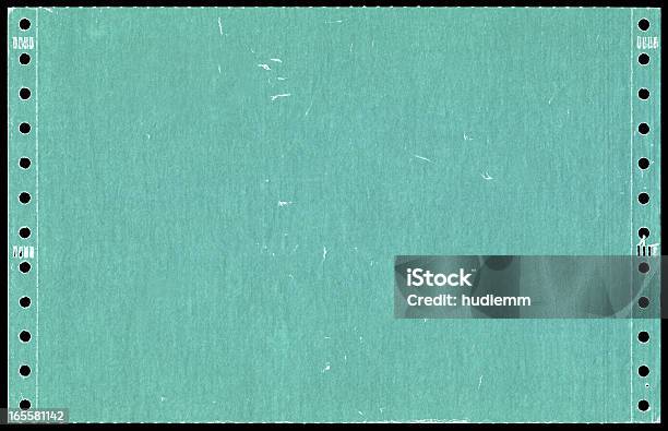 Green Dot Matrix Printer Paper Background Textured Stock Photo - Download Image Now - Paper, Textured Effect, Textured