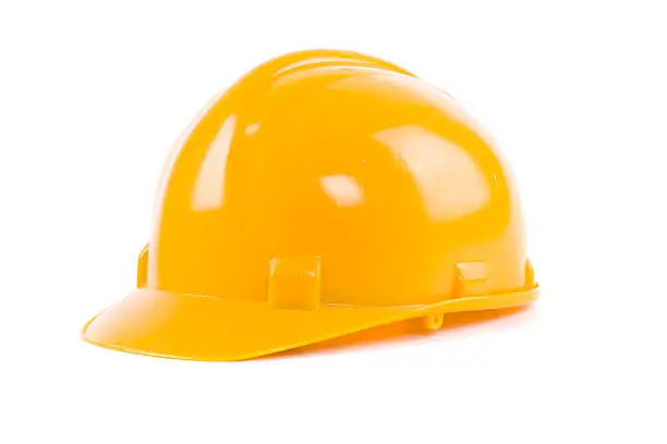 construction hard hat on white background