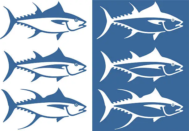 Vector illustration of Stylized tuna