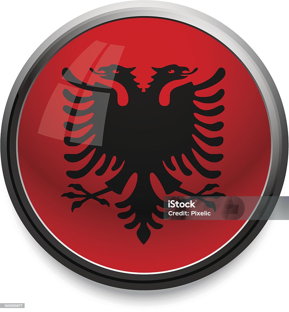 Ícone de bandeira da Albânia - Vetor de Albânia royalty-free