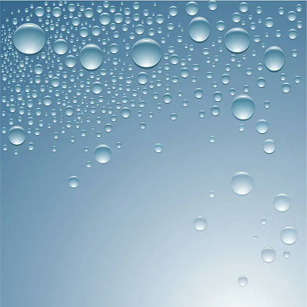 Vector illustration of Water Drops Background