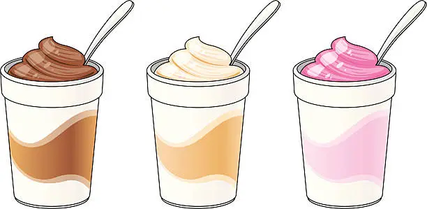 Vector illustration of milk shakes