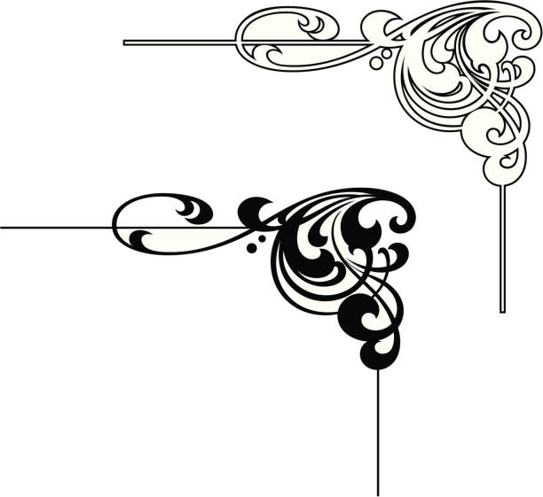 ilustrações, clipart, desenhos animados e ícones de art nouveau canto - art nouveau classic backgrounds frame