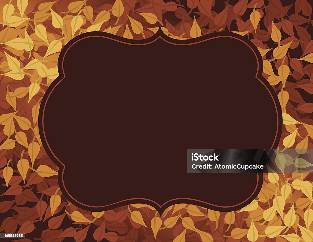 Autumn golden leaves background with text bubble in center A background frame featuring autumn leaves in various colors. Autumn stock vector