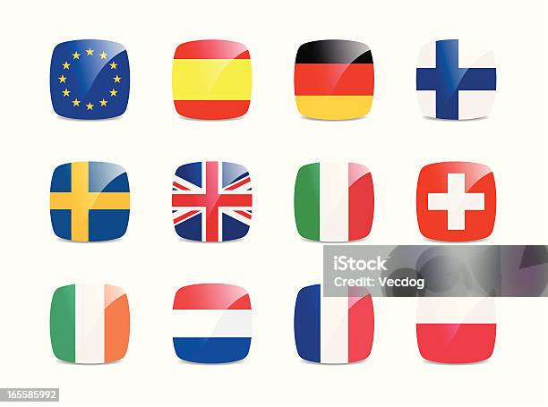 Ilustración de Banderas De La Unión Europea y más Vectores Libres de Derechos de Bandera - Bandera, Países Bajos, Suiza