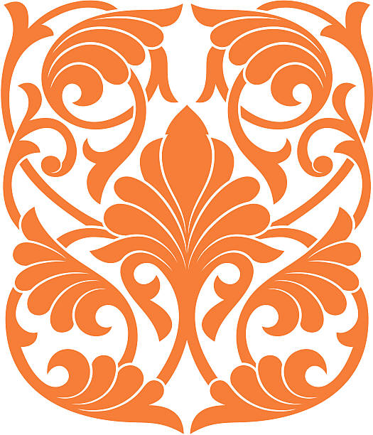 tło - scroll shape flower floral pattern grunge stock illustrations