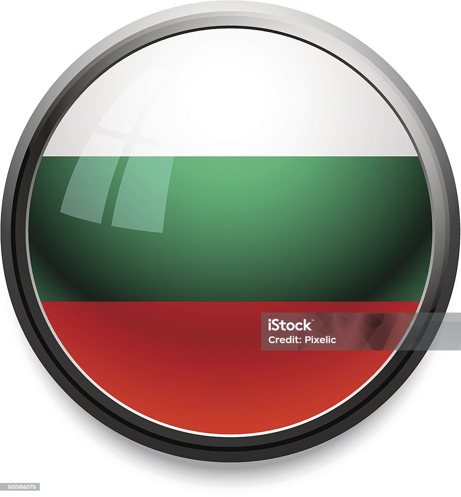 Icône de drapeau de la Bulgarie - clipart vectoriel de Blanc libre de droits