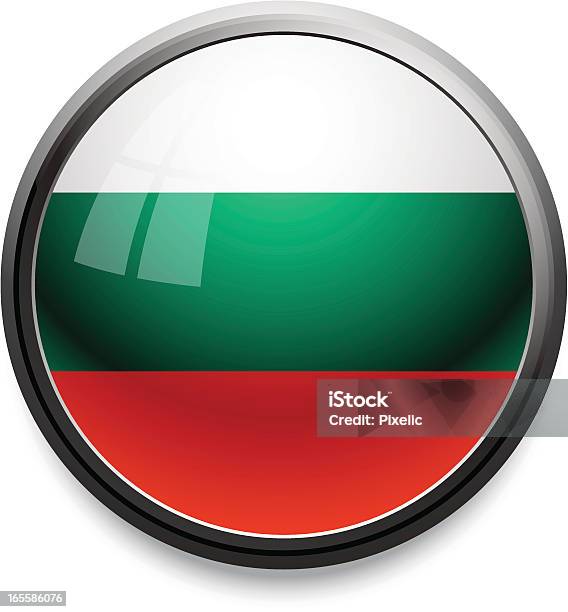 Ícone De Bandeira Da Bulgária - Arte vetorial de stock e mais imagens de Bandeira - Bandeira, Bandeira da Bulgária, Botão - Peça de Máquina