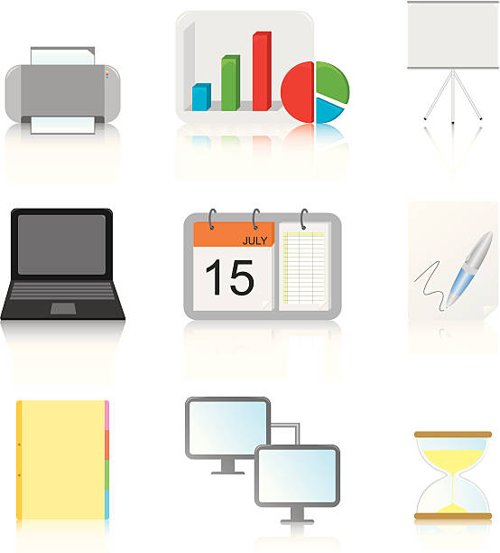 Office Icon 2 vector art illustration