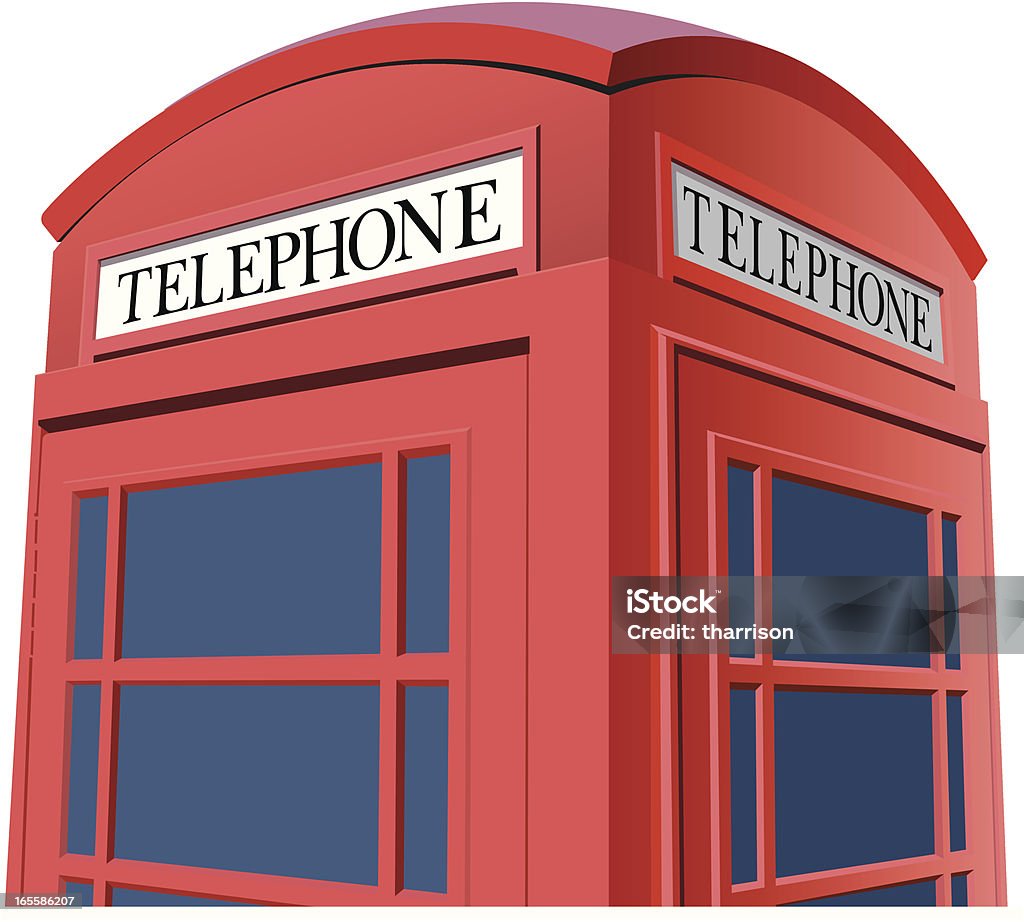 ベクトルロンドンの電話のブースのクローズアップ - アイコンのロイヤリティフリーベクトルアート