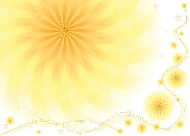 Vector illustration of Yellow Flower Background (version 2)