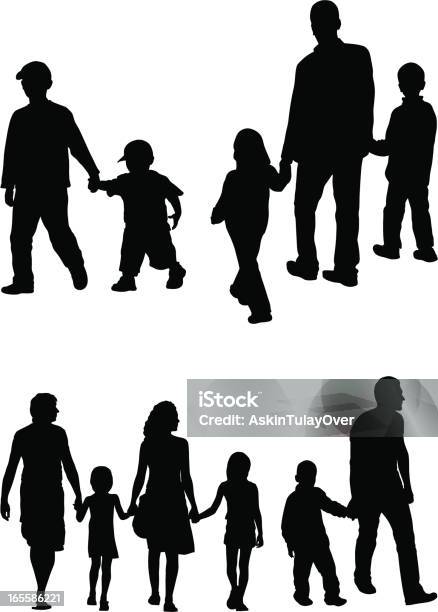 Families Stock Illustration - Download Image Now - Child, Hiking, Vector