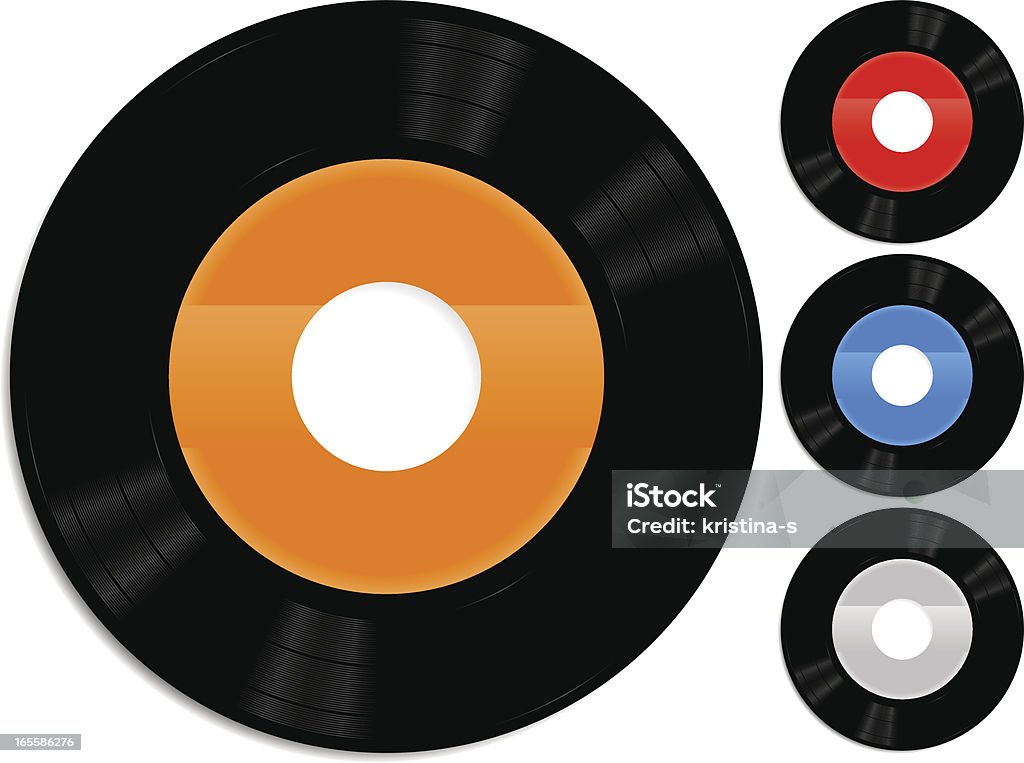 7 "vinyle simple - clipart vectoriel de 45 tours libre de droits
