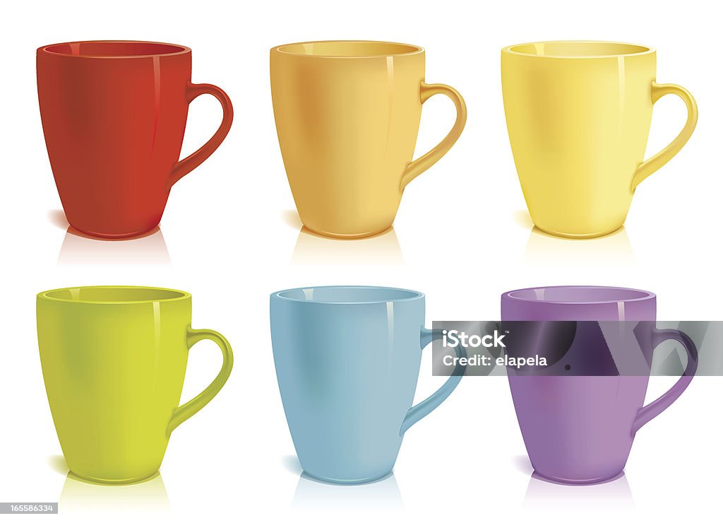 カラーのカップ - アイコンのロイヤリティフリーベクトルアート