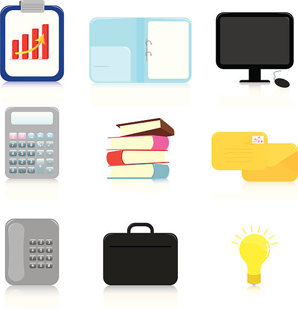 Office Icon vector art illustration