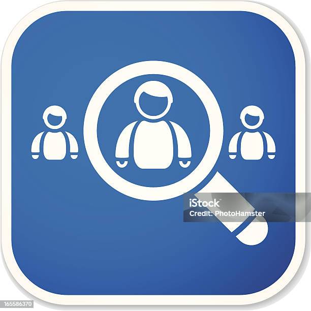 People Search Sq Sticker Stock Illustration - Download Image Now - Missing Persons, Icon Symbol, Concepts