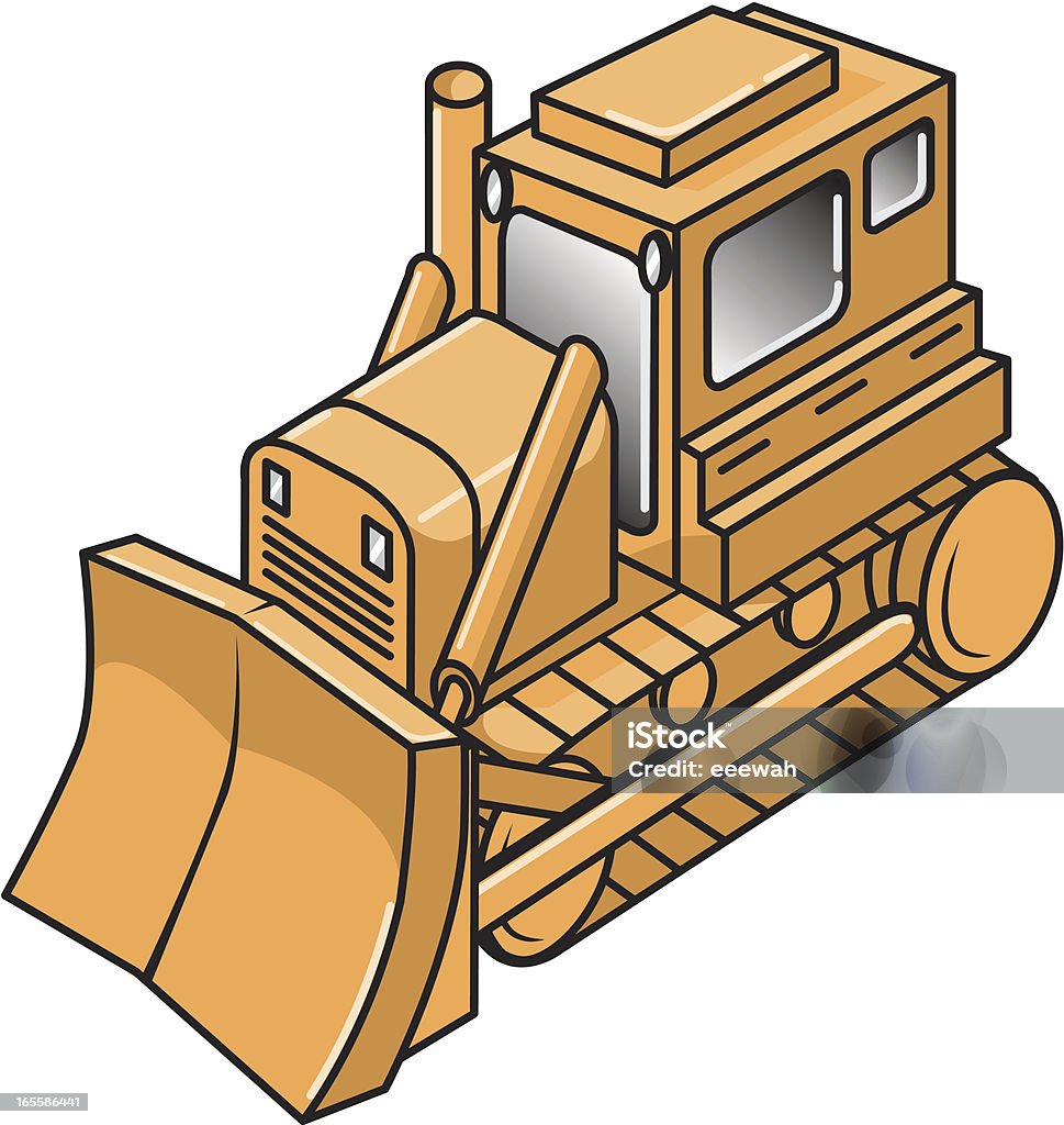 Bulldozer - clipart vectoriel de Bulldozer libre de droits