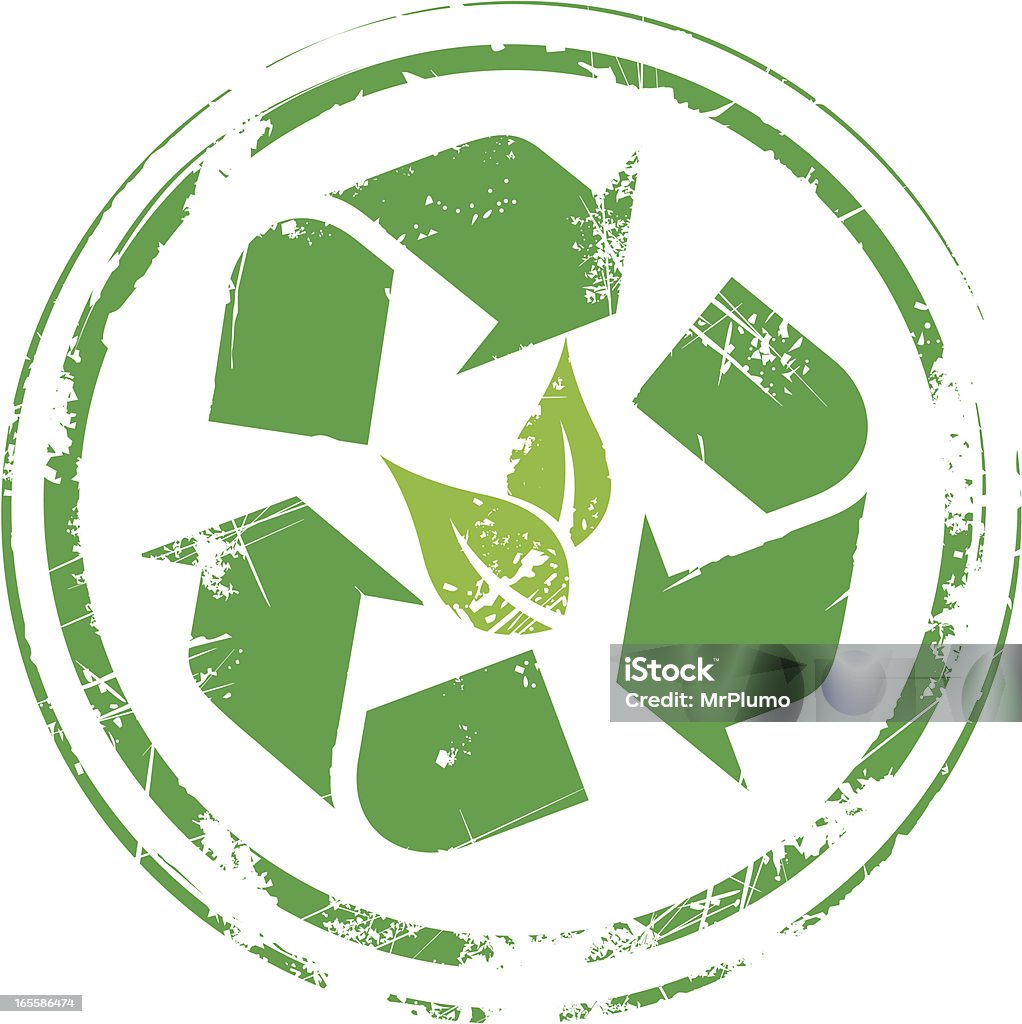 Verde reciclaje de la firma - arte vectorial de Alerta libre de derechos