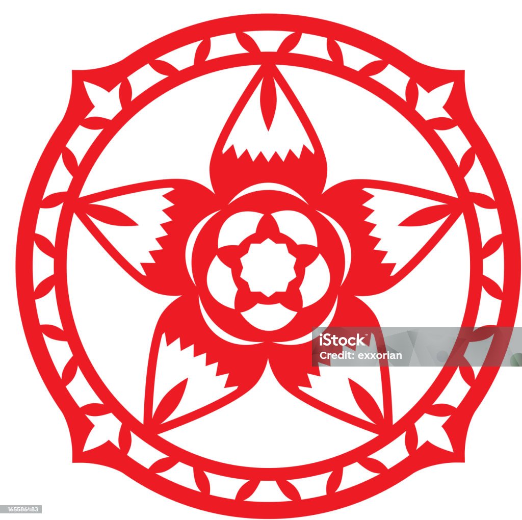 Paper-cut Chinese style paper-cut 2010 stock vector