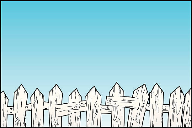79 Cartoon Of White Picket Fence Illustrations & Clip Art - iStock