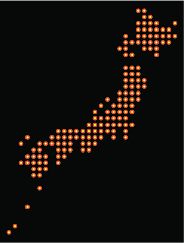 Visual Led Japan Free Japan Led Map Stock Illustration - Download Image Now - Black Color ...