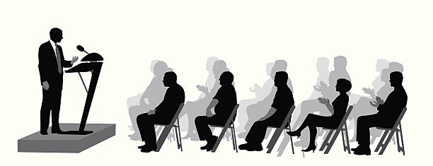 The Audience Vector Silhouette A-Digit crowd of people drawings stock illustrations