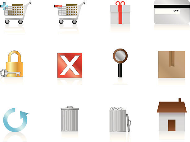 Internet Icons Series 1 - E-Commerce vector art illustration