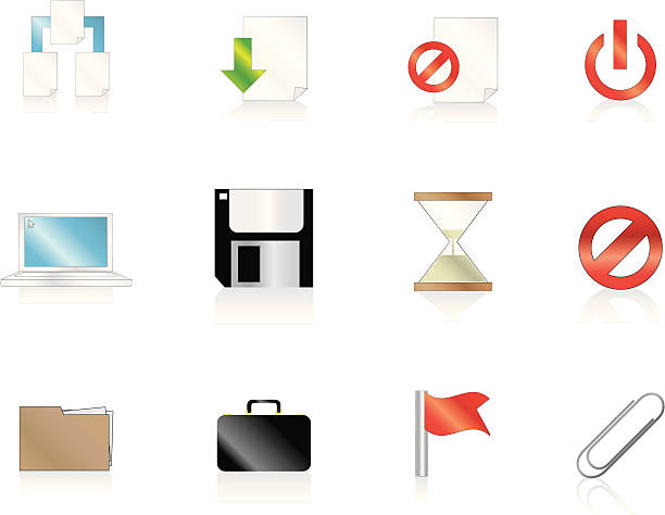 Internet Icons Series 4 - File management vector art illustration