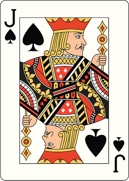 Jack of Spades Two playing card vector art illustration