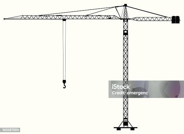 Строительный Кран — стоковая векторная графика и другие изображения на тему Machinery - Machinery, Без людей, Векторная графика