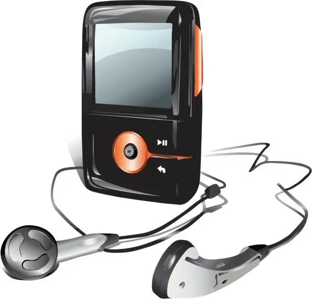 Vector illustration of The MP3 player