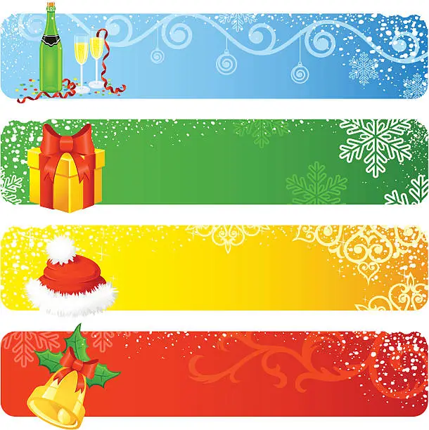 Vector illustration of Christmas Banners