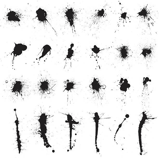 grunge ink splatter vector art illustration