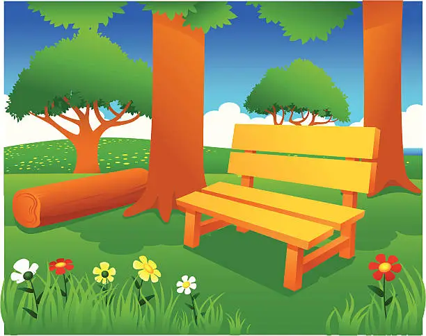 Vector illustration of Public park