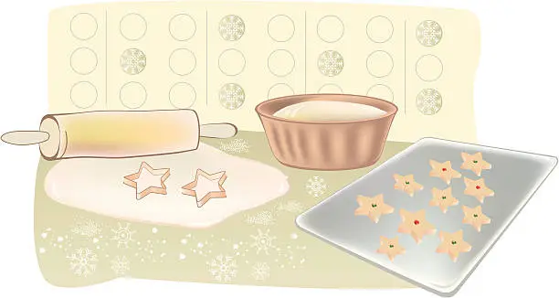 Vector illustration of Holiday Baking