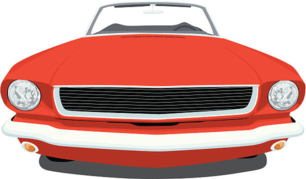 ilustrações, clipart, desenhos animados e ícones de clássico 1965 mustang - 1966