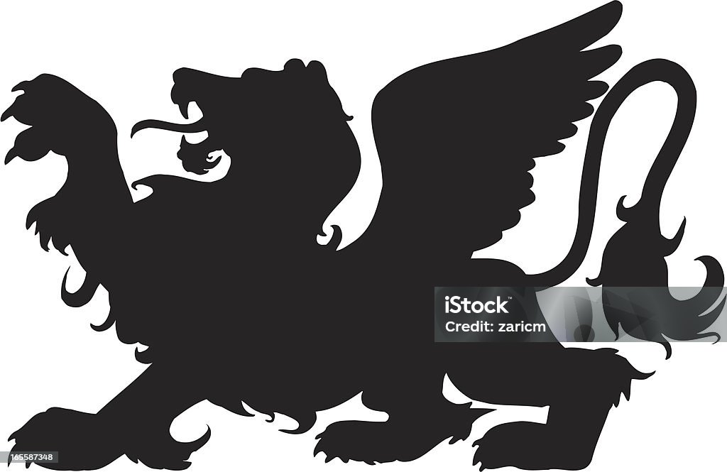 Lion with wings An a vector illustration  of lion with wings. Lion - Feline stock vector