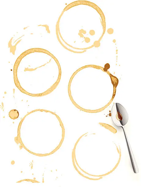 Vector illustration of coffee rings