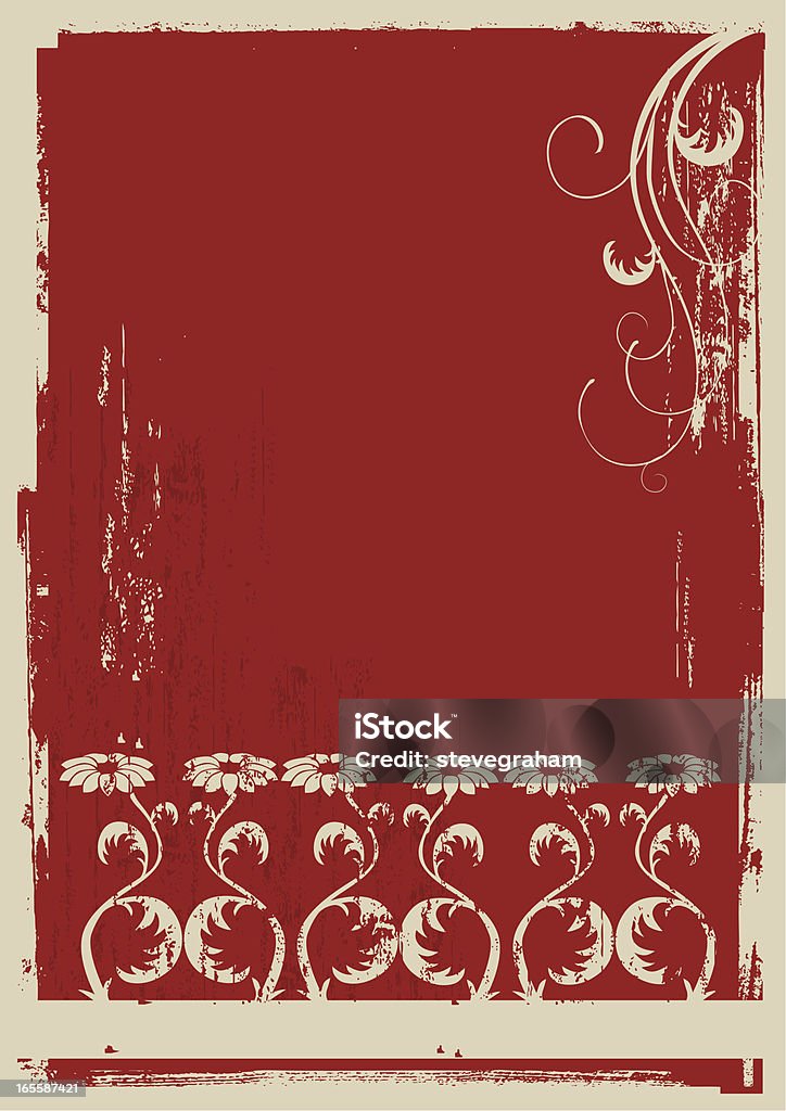 Art Nouveau Style Grunge Floral. Art Nouveau Style Grunge Floral Background. Art on Editable Layers. Art Nouveau stock vector