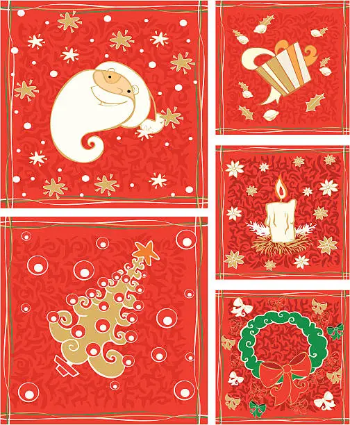 Vector illustration of Christmas motifs