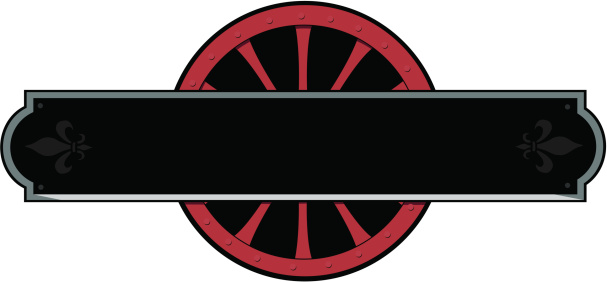 A banner design with a railway theme.