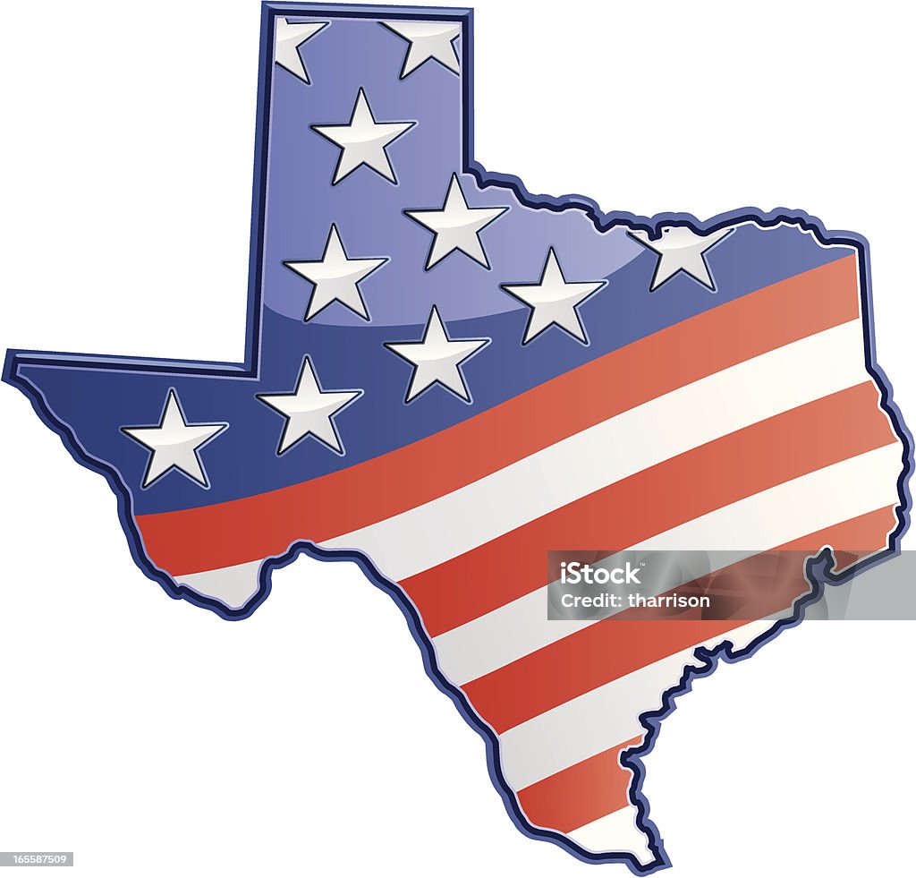 Texas, USA - Lizenzfrei Amerikanische Flagge Vektorgrafik