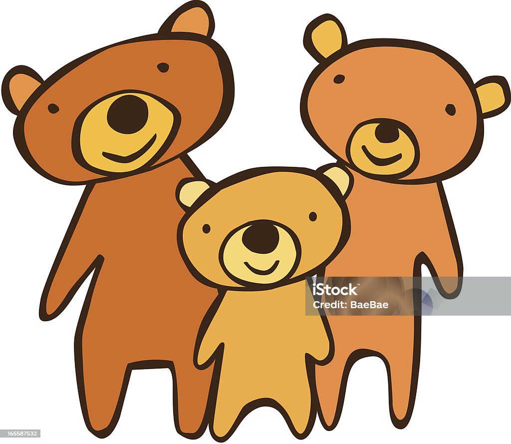 Three Bears Bear family. Three bears which could be used together or separately. Bear stock vector